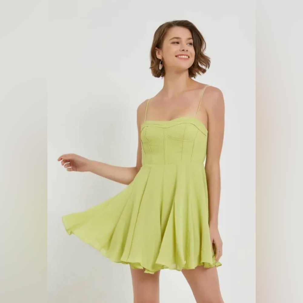 Lime Bustier Corset Dress
